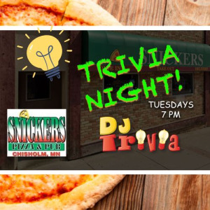 DJ Trivia at Snickers logo