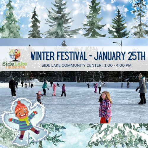 Side Lake Winter Festival 2025 logo